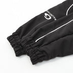 Cremefarbener Trainingsanzug aus Nylon mit Paspelierung – Herren