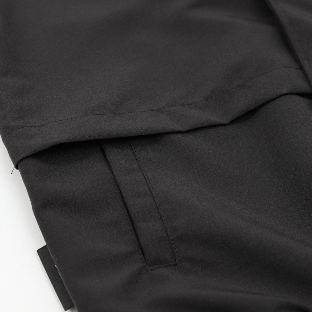 Cremefarbener Trainingsanzug aus Nylon mit Paspelierung – Herren