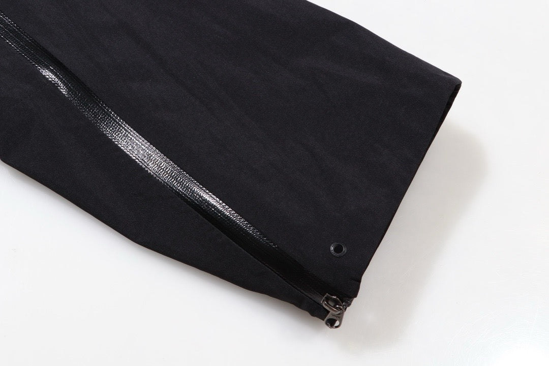 Schwarze Nylon-Technik-Hose – Herren