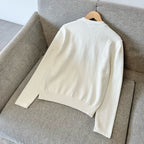 Cremefarbenes Baumwoll-Sweatshirt mit Script-Logo – Herren
