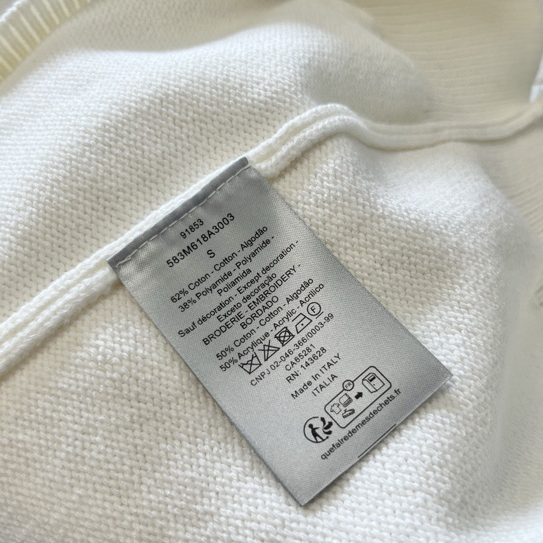 Cremefarbenes Baumwoll-Sweatshirt mit Script-Logo – Herren