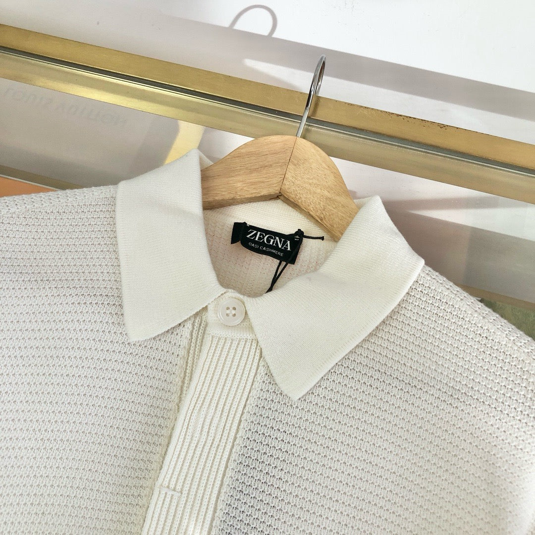 Hemd in Weiß und Apricot – Herren