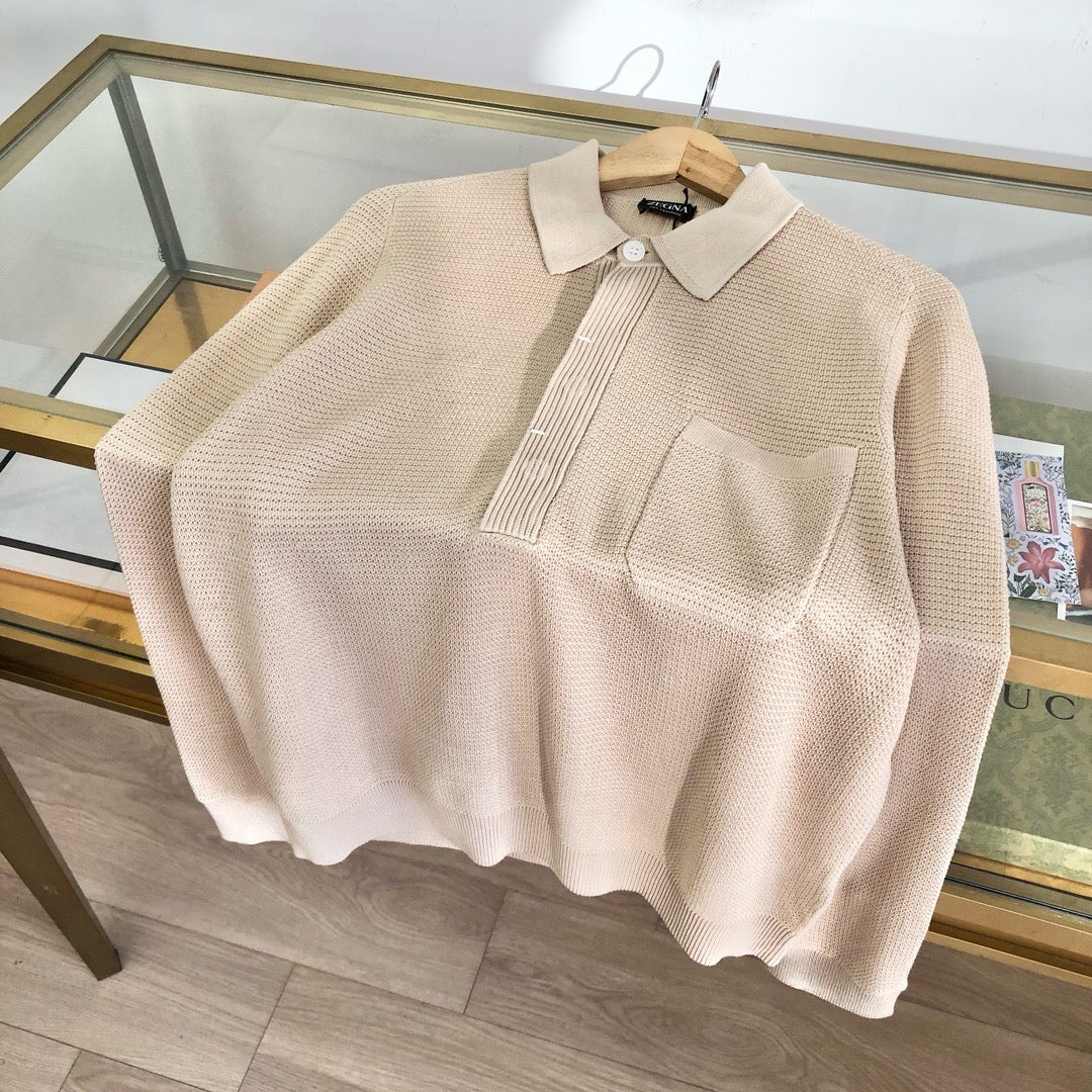 Hemd in Weiß und Apricot – Herren