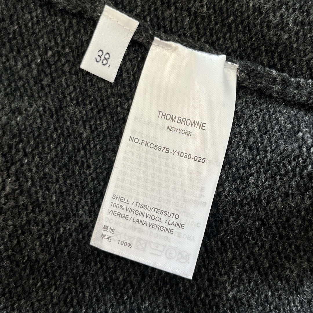Graue Mohair Strickjacke - Damen