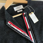 Graue Mohair Strickjacke - Damen