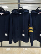 Navy Baumwoll-Pullover mit Querstreifen – Herren