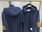 Navy Baumwoll-Pullover mit Querstreifen – Herren