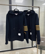 Navy Baumwoll-Pullover mit Querstreifen – Herren