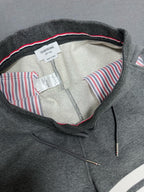 Grey Cotton Bar Stripe Joggers - Men's