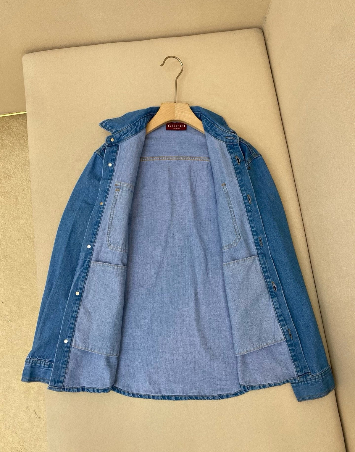 Blue Denim einfarbig Langarm - Herren