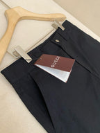 Marineblau Baumwolle Uni Regular Fit - Herren