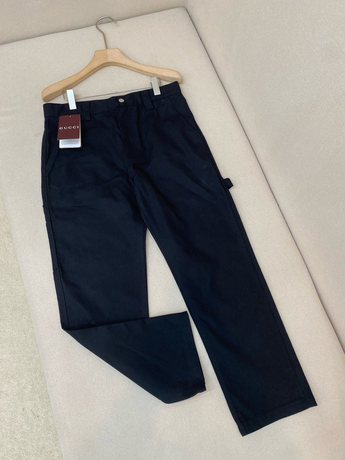 Marineblau Baumwolle Uni Regular Fit - Herren