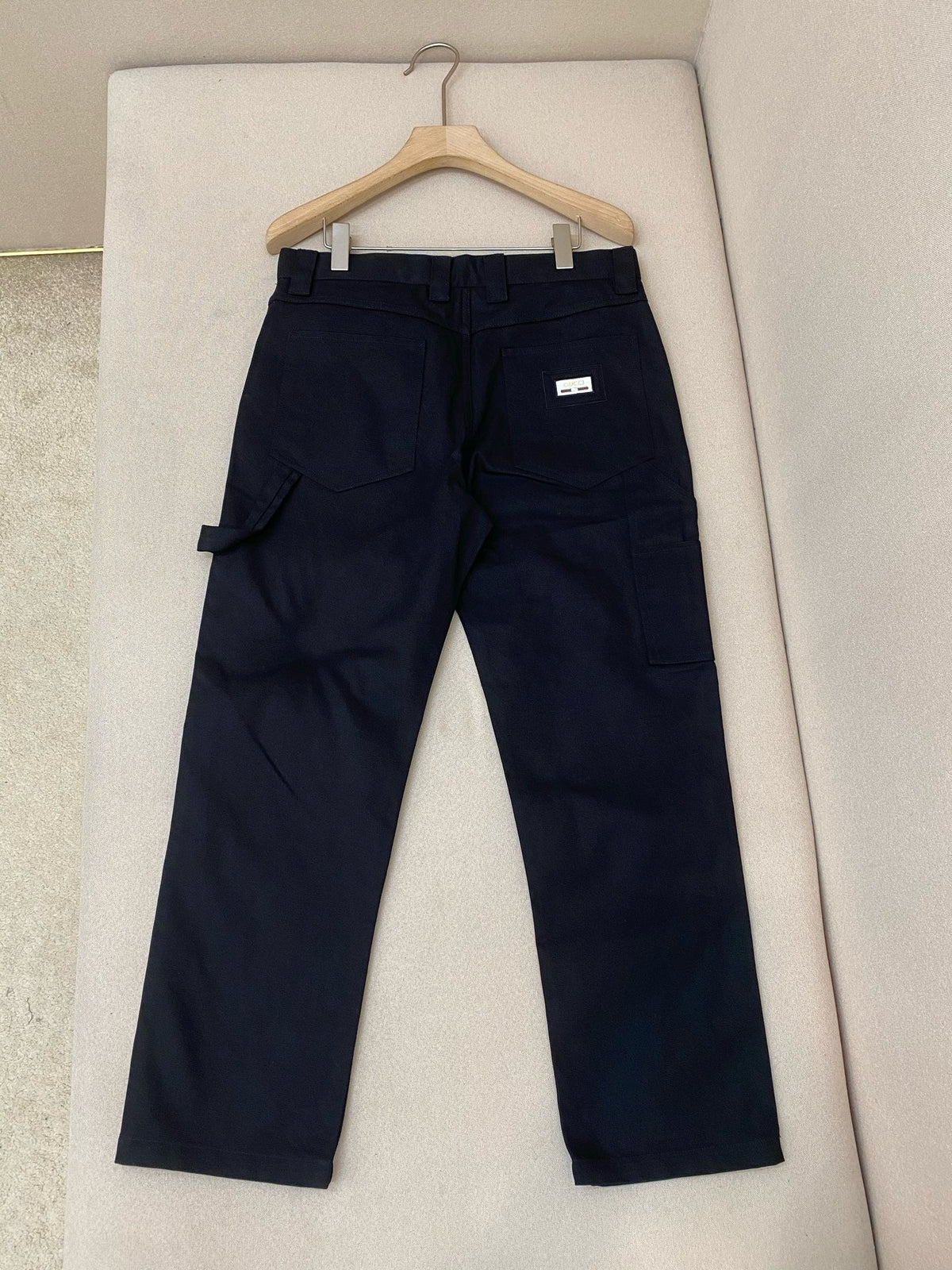 Marineblau Baumwolle Uni Regular Fit - Herren