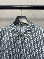 Weißes Langarmshirt aus Baumwolle mit Monogramm-Print – Herren