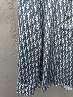 Weißes Langarmshirt aus Baumwolle mit Monogramm-Print – Herren