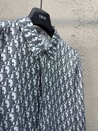 Weißes Langarmshirt aus Baumwolle mit Monogramm-Print – Herren