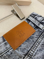 Graue Acid-Wash Jeans mit geradem Bein - Damen