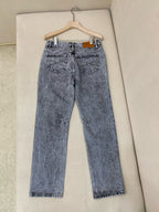 Graue Acid-Wash Jeans mit geradem Bein - Damen