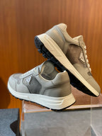 Grey Suede Colourblock Runner - Men's