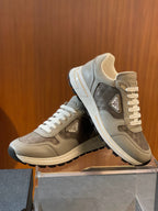 Grey Suede Colourblock Runner - Men's