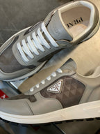 Grey Suede Colourblock Runner - Men's