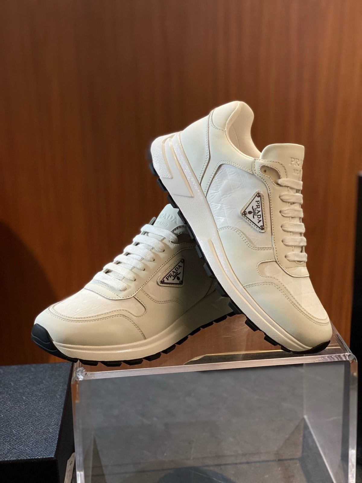 Grey Suede Colourblock Runner - Men's
