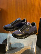 Grey Suede Colourblock Runner - Men's