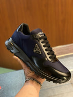 Grey Suede Colourblock Runner - Men's