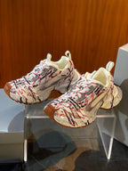 Graffiti Print Mesh Sneakers
