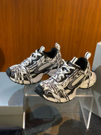 Graffiti Print Mesh Sneakers
