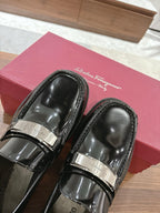 Schwarzer Leder-Loafer mit klobiger Sohle – Herren