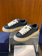 Knit Low-Top Beige Sneakers - Men's