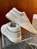 Black Leather Plain Low-Top - Men's