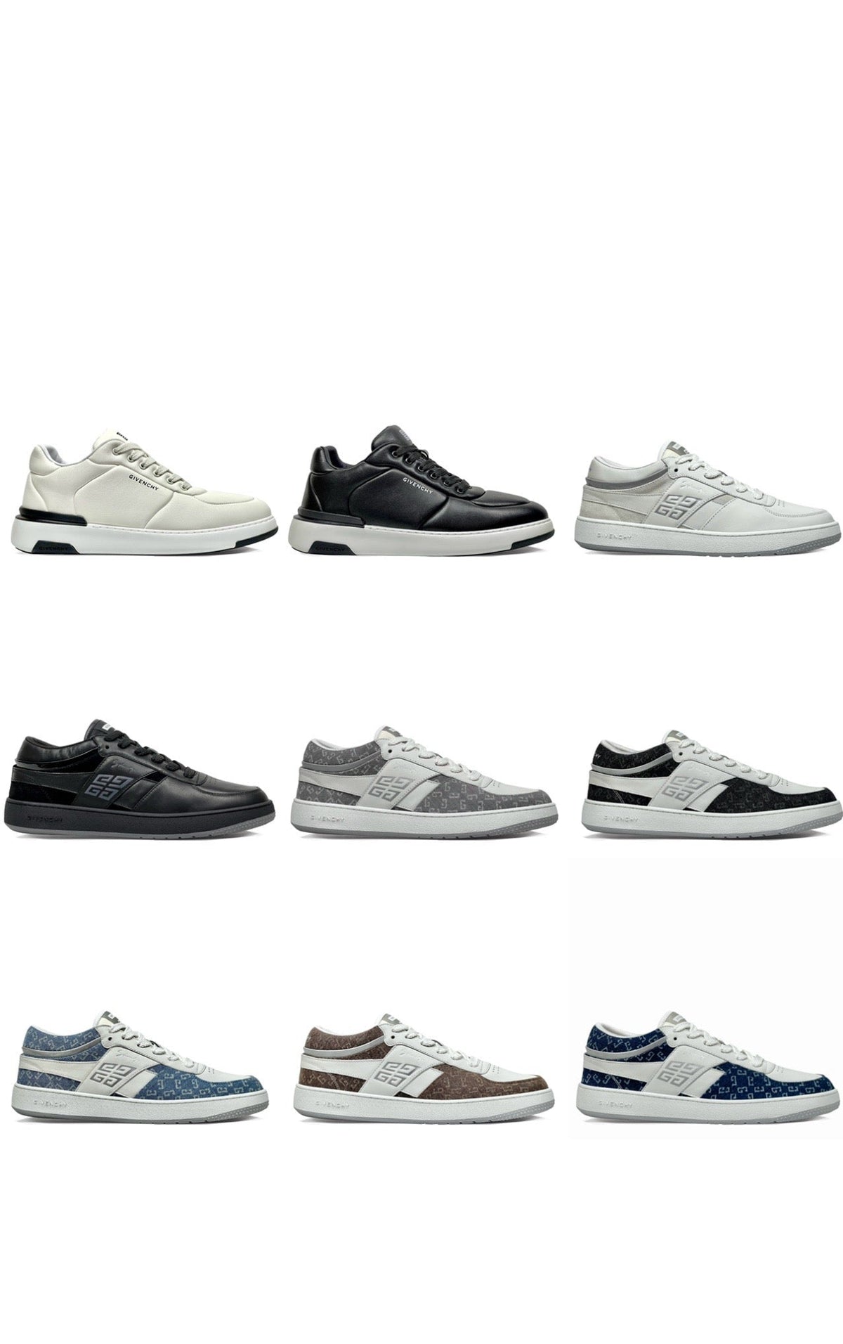 Cremefarbene Low-Top-Sneaker mit Leder-Paneelen – Herren
