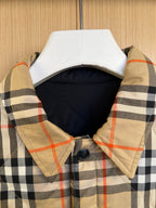 Beige Baumwoll-Blouson mit Karomuster – Herren