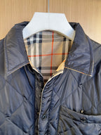 Beige Baumwoll-Blouson mit Karomuster – Herren