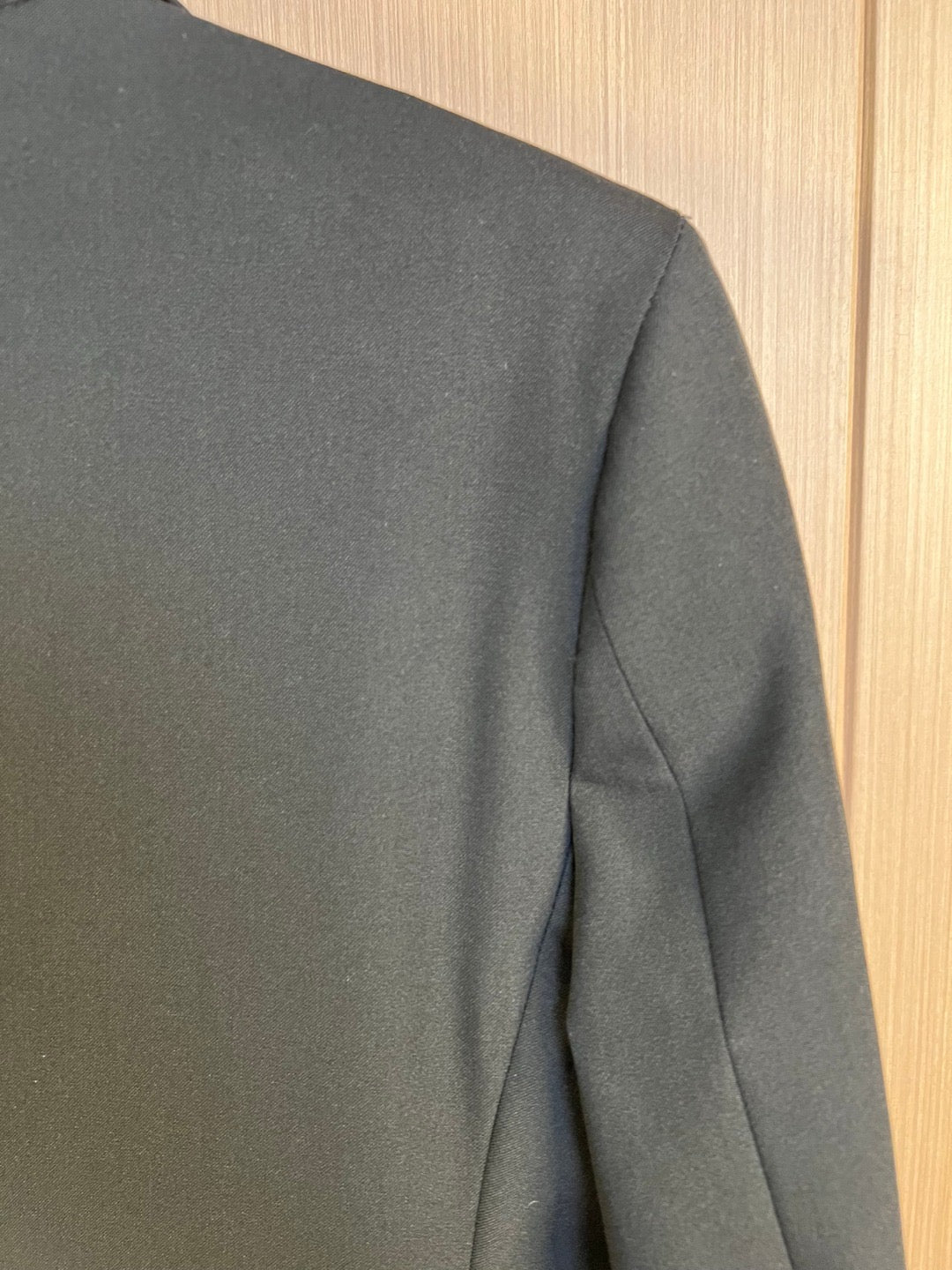 Schwarzer einreihiger Blazer aus Wolle – Herren