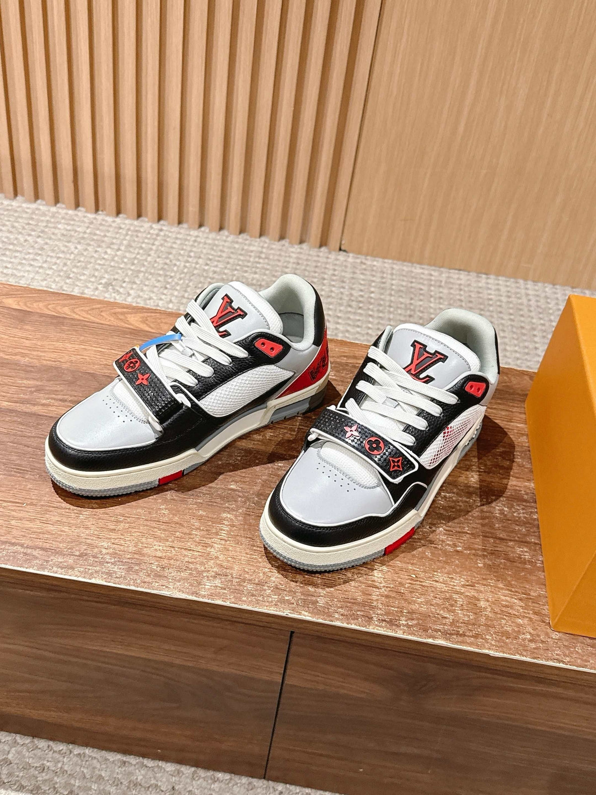Grey Leather Colourblock Chunky - Men's