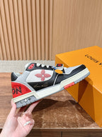 Grey Leather Colourblock Chunky - Men's