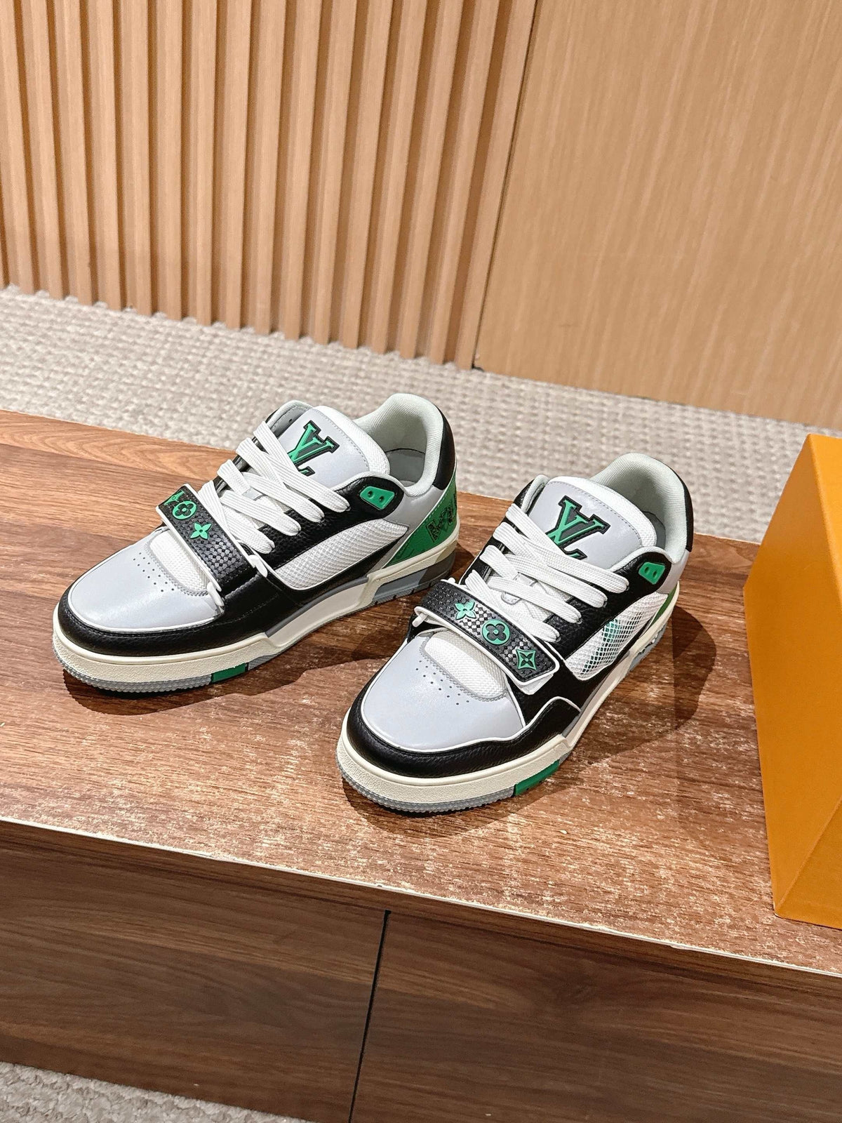 Grey Leather Colourblock Chunky - Men's