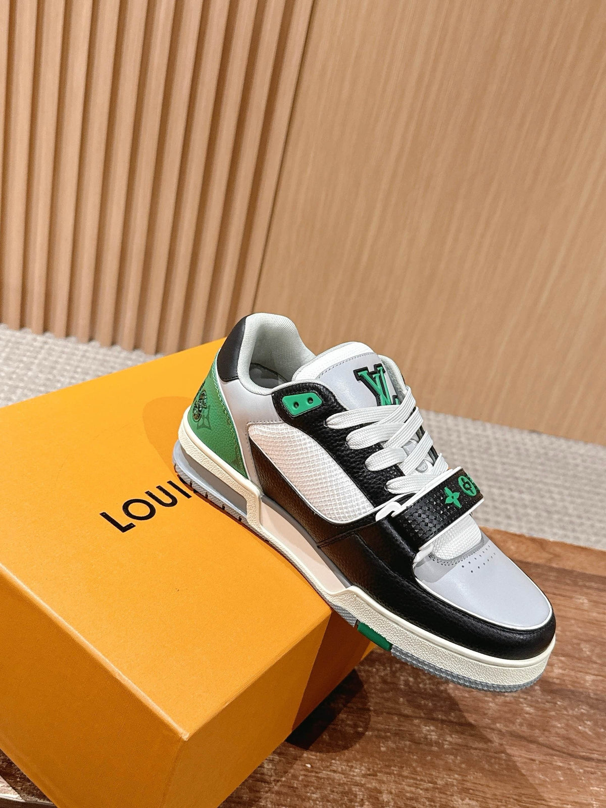 Grey Leather Colourblock Chunky - Men's
