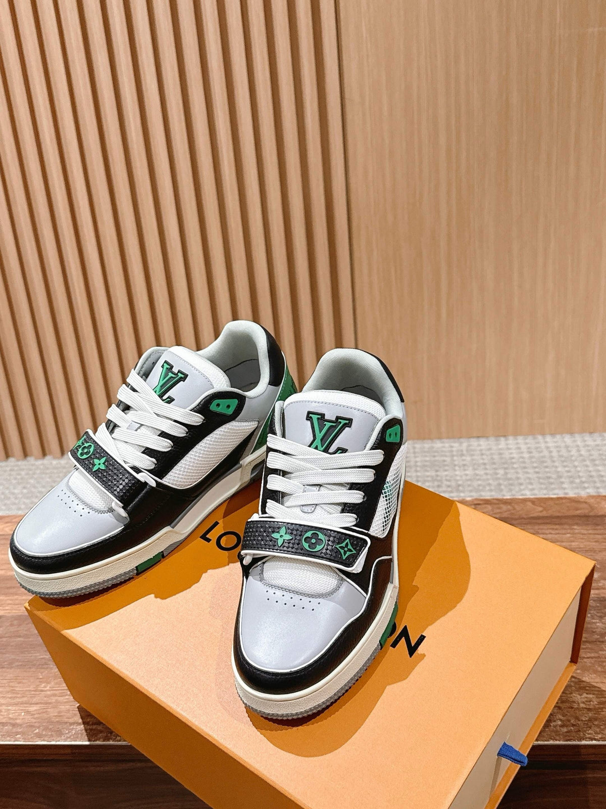 Grey Leather Colourblock Chunky - Men's