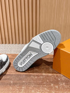 White Leather Graphic Chunky - Men's