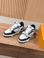 White Leather Graphic Chunky - Men's