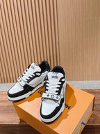 White Leather Graphic Chunky - Men's