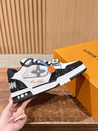 White Leather Graphic Chunky - Men's
