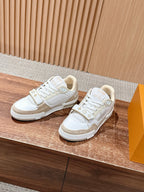 White Leather Graphic Chunky - Men's