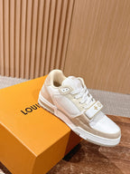 White Leather Graphic Chunky - Men's