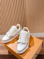 White Leather Graphic Chunky - Men's