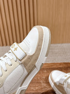 White Leather Graphic Chunky - Men's